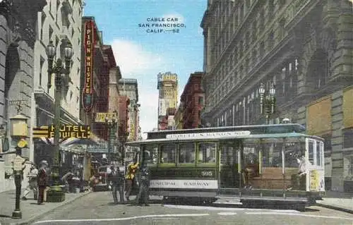 AK / Ansichtskarte  Strassenbahn_Tramway-- San Francisco Cable Car Calif.