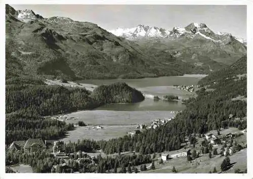 AK / Ansichtskarte  Campfer_St_Moritz_GR mit Silvaplana und Silvaplanersee Piz La Margna