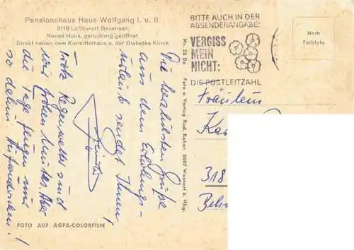 AK / Ansichtskarte  Bevensen__Bad_Uelzen_Niedersachsen Pensionshaus Haus Wolfgang