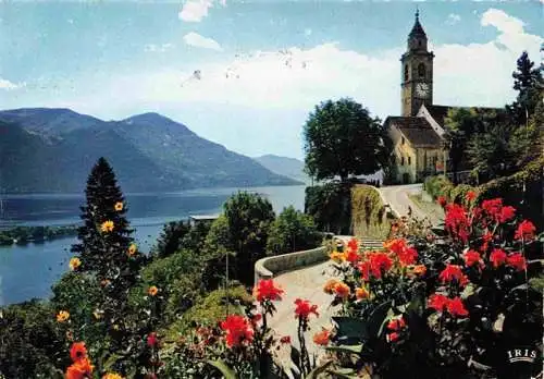 AK / Ansichtskarte  Ronco_Ascona_Locarno_Lago_Maggiore_TI Panorama Kirche