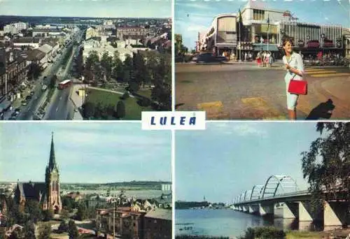 AK / Ansichtskarte  Lulea_Sweden Staddtblick Kirche Einkaufszentrum Bruecke