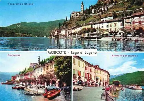 AK / Ansichtskarte  Morcote_Lago_di_Lugano_TI Panorama e Chiesa Scorcio panoramico