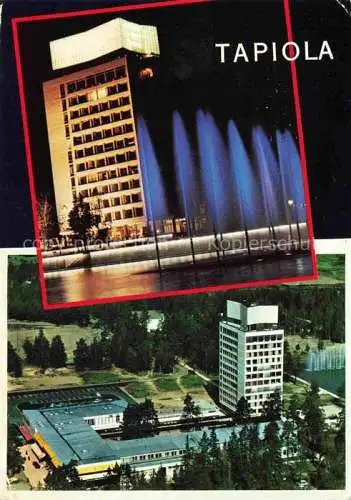 AK / Ansichtskarte  Tapiola_Espoo_Suomi bei Nacht Hotel Fliegeraufnahme