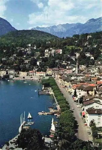 AK / Ansichtskarte  Ascona_Lago_Maggiore_TI La Piazza Fliegeraufnahme