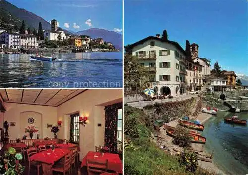 AK / Ansichtskarte  Brissago_Lago_Maggiore_TI Panorama Pensione Graziella Gaststube