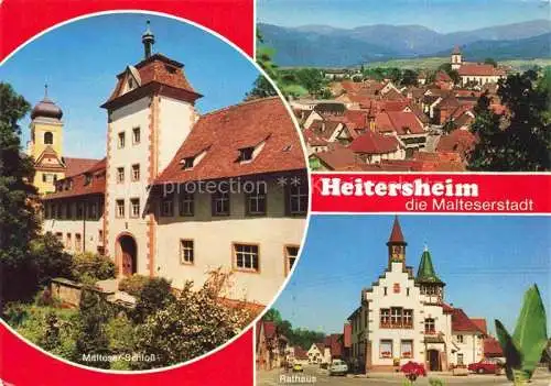 AK / Ansichtskarte  Heitersheim Malteser Schloss Panorama Rathaus