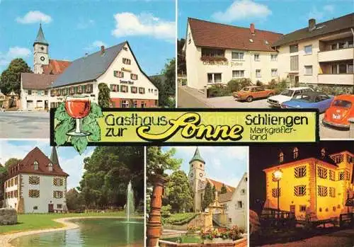 AK / Ansichtskarte  Schliengen Gasthaus zur Sonne Gaestehaus Petra Schlosspark