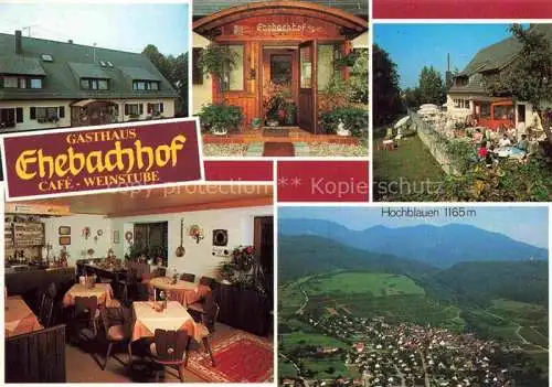 AK / Ansichtskarte  Britzingen Gasthaus Ehebachhof Gastraum Terrasse Fliegeraufnahme