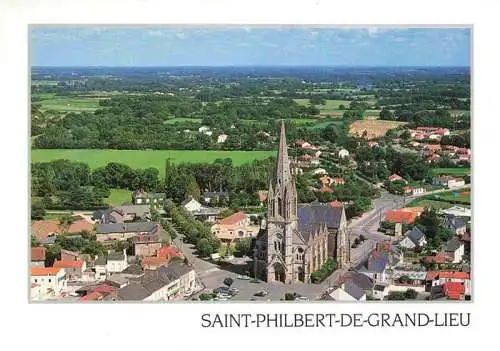 AK / Ansichtskarte  Saint-Philbert-de-Grand-Lieu Eglise et le centre du bourg Vue aerienne