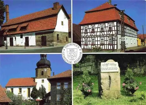 AK / Ansichtskarte  Bedheim Back und Brauhaus Gemeindehaus Kilianskirche mit Schwalbennestorgel Gedenkstein fuer Dr Hugo Ruehle von Lilienstern