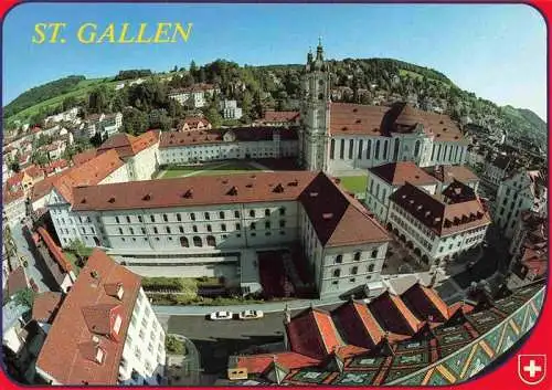 AK / Ansichtskarte  St_Gallen_SANKT_GALLEN_SG Fliegeraufnahme mit Kloster