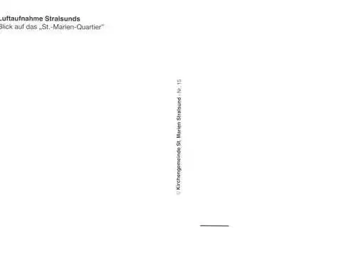 AK / Ansichtskarte  STRALSUND St Marien Quartier Fliegeraufnahme