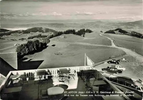 AK / Ansichtskarte  St_Anton_1121m_Gais_AI Gasthaus Pension Roessli Terrasse Bodenseeblick