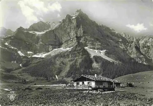 AK / Ansichtskarte  Hinterriss_Tirol_AT Rasthuette Eng Alm mit Karwendel