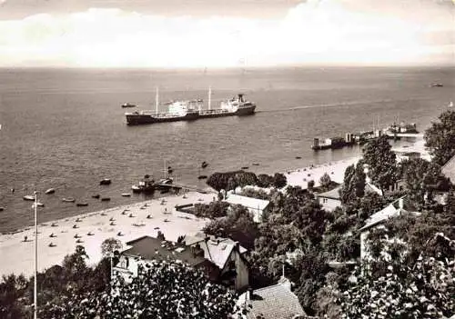 AK / Ansichtskarte  Blankenese_Hamburg Blick elbabwaerts Frachter