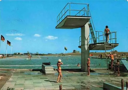 AK / Ansichtskarte  Norddeich__Norden_Nordseebad Freibad Sprungturm