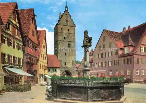 AK / Ansichtskarte  DINKELSBueHL Altstadt Rathausplatz Brunnen