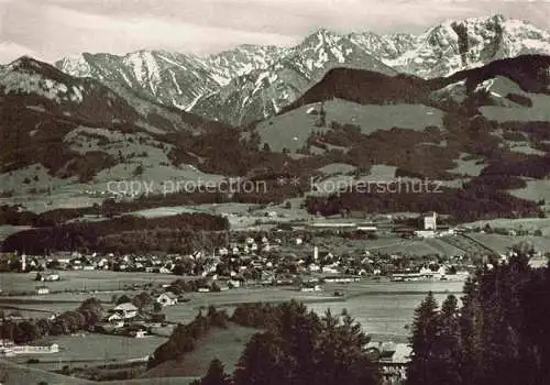 AK / Ansichtskarte  Sonthofen__Oberallgaeu Panorama mit Imberger Horn Breitenberg Rotspitze Daumengruppe