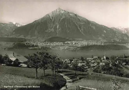 AK / Ansichtskarte  Sigriswil_BE Panorama Blick gegen Niesen