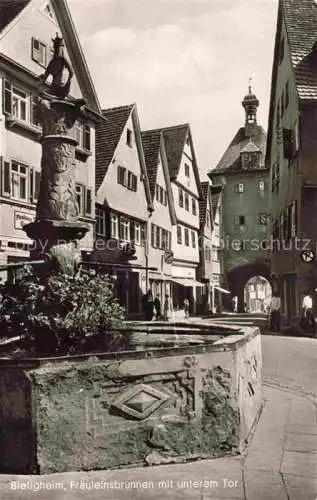 AK / Ansichtskarte  Bietigheim_Baden Fraeuleinsbrunnen mit unterem Tor
