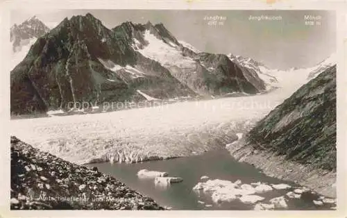 AK / Ansichtskarte  Aletschgletscher_VS mit Merielensee