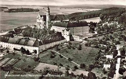 AK / Ansichtskarte  Neresheim Fliegeraufnahme mit Kloster