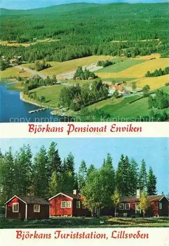 AK / Ansichtskarte  Dalarna_Sweden Bjoerkans Pensionat Enviken und Turiststation Lillsveden