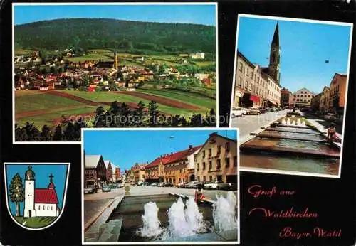 AK / Ansichtskarte  Waldkirchen__Niederbayern Panorama Ortsmotive Brunnen