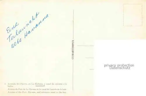 AK / Ansichtskarte  HABANA_Havana_Havanna_Cuba Avenida del Puerto en La Habana y canal entrada a la bahia