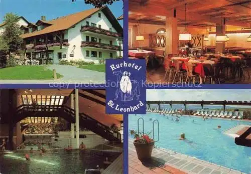 AK / Ansichtskarte  Griesbach_Rottal_Bayern Kurhotel St Leonhard Cafe Restaurant Massagepraxis Hallen und Freibad