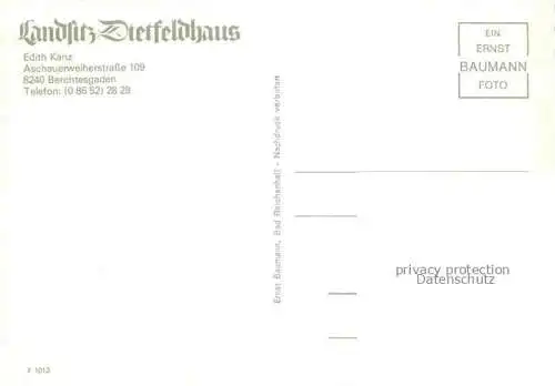 AK / Ansichtskarte  BERCHTESGADEN Landsitz Dietfeldhaus