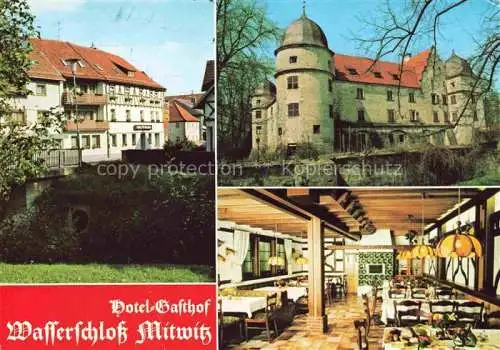 AK / Ansichtskarte  Mitwitz_Bayern Hotel Gasthof Wasserschloss Mitwitz Gastraum