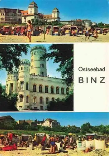 AK / Ansichtskarte  Binz_Ruegen Strandpartien Schloss