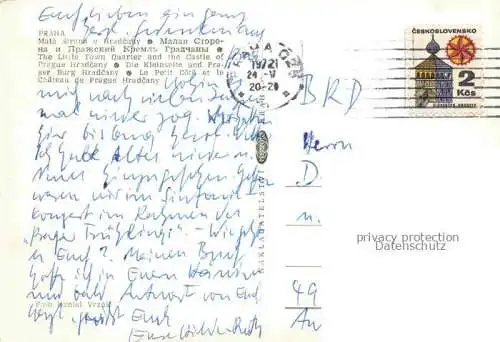 AK / Ansichtskarte  PRAHA_Prag_Prahy_Prague Kleinseite und Prager Burg Hradcany