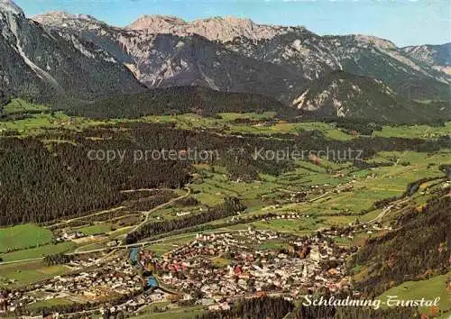 AK / Ansichtskarte  Schladming_Obersteiermark_AT Fliegeraufnahme mit Ennstal und Dachsteinstrasse