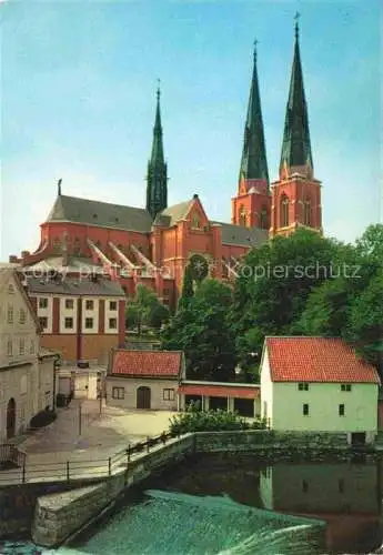 AK / Ansichtskarte  Uppsala_Upsala_Sweden Domkyrkan fran Kvarnfallet