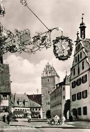 AK / Ansichtskarte  DINKELSBueHL Luther Strasse mit Greifen Schild