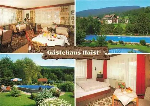 AK / Ansichtskarte  Buhlbach_Obertal Gaestehaus Haist Gaststube Pool Zimmer Freibad