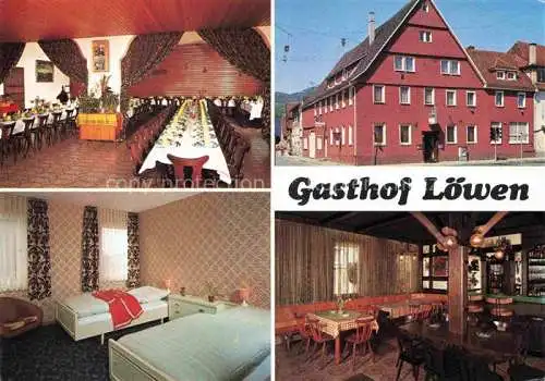 AK / Ansichtskarte  Dettingen_Erms Gasthof Loewen Speisesaal Zimmer Gastraum