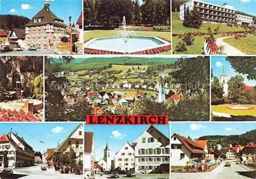 AK / Ansichtskarte  Lenzkirch Gasthof Brunnen Hotel Panorama Kirche Marktplatz Strassenpartien