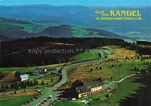 AK / Ansichtskarte  Kandel_Breisgau_Waldkirch_BW Berghotel Berggasthaus Kandelhof und Pius Bergkapelle Fliegeraufnahme