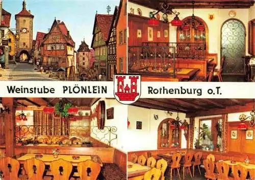 AK / Ansichtskarte  ROTHENBURG___TAUBER Stadttor Weinstube Ploenlein Gastraeume 