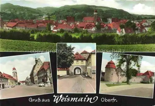 AK / Ansichtskarte  Weismain Panorama Ortsmotiv Stadttor Stadtmauer