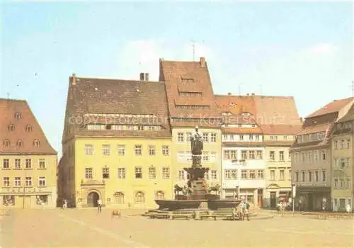 AK / Ansichtskarte  Freiberg__Sachsen Obermarkt mit Brunnen Otto der Reiche