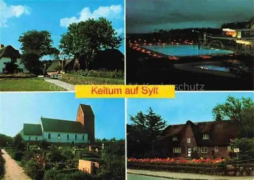 AK / Ansichtskarte  Keitum_Sylt Teilansichten Kirche Schwimmbad