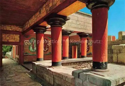 AK / Ansichtskarte  Knossos_Cnosse_Kreta_Crete_Greece Palast Saal der Saeulen