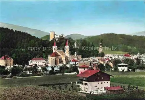 AK / Ansichtskarte  Brunico_Bruneck_Pustertal_IT Panorama mit Kirche und Schloss