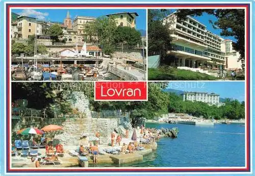 AK / Ansichtskarte  Lovran_Lovrana_Laurana_Croatia Hafenpartie Hotel Strand