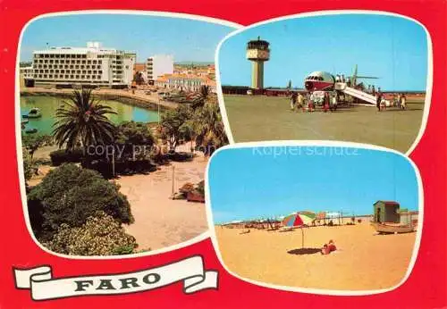 AK / Ansichtskarte  Faro_Portugal Hotel Tower Flugplatz Strand 