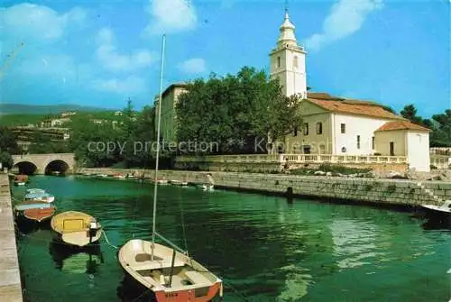 AK / Ansichtskarte  CRIKVENICA_Croatia Kirche Bootsliegeplatz